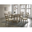 Bowery Hill Round Wood Dining Table in Weathered Oak Finish
