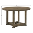 Bowery Hill Round Wood Dining Table in Weathered Oak Finish