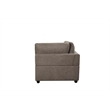 Bowery Hill Gray Linen Modular Wedge with Wooden Frame and Loose Cushions