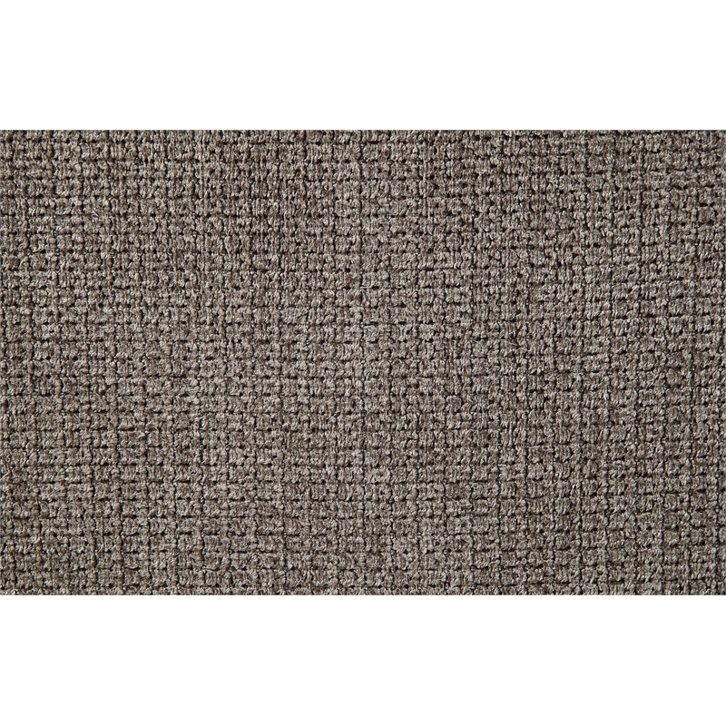 Bowery Hill Gray Linen Modular Wedge with Wooden Frame and Loose Cushions