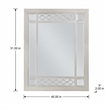 Bowery Hill Vertical Wooden Frame Mirror with Silver Finish