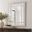 Bowery Hill Vertical Wooden Frame Mirror with Silver Finish