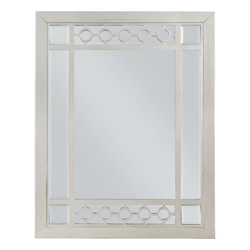 Bowery Hill Vertical Wooden Frame Mirror with Silver Finish
