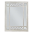 Bowery Hill Vertical Wooden Frame Mirror with Silver Finish