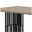 Bowery Hill Rectangular Wood & Metal Dining Table in Antique Oak & Black
