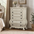 Bowery Hill Ragenardus Wood Bombay Chest in Antique White Finish