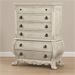 Bowery Hill Ragenardus Wood Bombay Chest in Antique White Finish