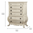 Bowery Hill Ragenardus Wood Bombay Chest in Antique White Finish
