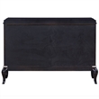 Bowery Hill 2-Door Rectangular Console Cabinet with Mirror Trim in Black