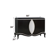 Bowery Hill 2-Door Rectangular Console Cabinet with Mirror Trim in Black