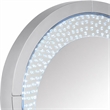 Bowery Hill Round Mirrored Wall Decor with LED Light and Faux Crystals