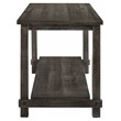 Bowery Hill Counter Height Dining Table with Shelf in Weathered Gray Wood