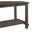 Bowery Hill Counter Height Dining Table with Shelf in Weathered Gray Wood