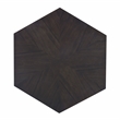 Bowery Hill Hexagonal Wood Coffee Table in Antique Black Finish