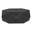 Bowery Hill Hexagonal Wood Coffee Table in Antique Black Finish