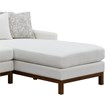 Bowery Hill Valiant Chenille Upholstered U-Shaped Sectional in Ivory