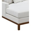 Bowery Hill Valiant Chenille Upholstered U-Shaped Sectional in Ivory
