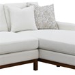Bowery Hill Valiant Chenille Upholstered U-Shaped Sectional in Ivory
