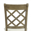 Bowery Hill Armless Side Chair with Beige Linen and Rustic Oak Frame