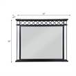 Bowery Hill Varian II Horizontal Rectangle Mirror in Black and Silver