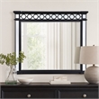 Bowery Hill Varian II Horizontal Rectangle Mirror in Black and Silver