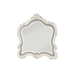 Bowery Hill Wooden Frame Mirror with Beveled Edge in Pearl White