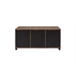 Bowery Hill Coffee Table with Sliding Barn Doors in Rustic Oak and Black