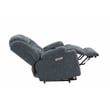 Bowery Hill Velvet Power Recliner with Lift/Heating/Massage in Blue