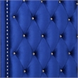 Bowery Hill Queen Bed in Blue Velvet with Oversized Tufted Headboard