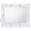 Bowery Hill Rectangle Accent Mirror with Lighting in White Finish