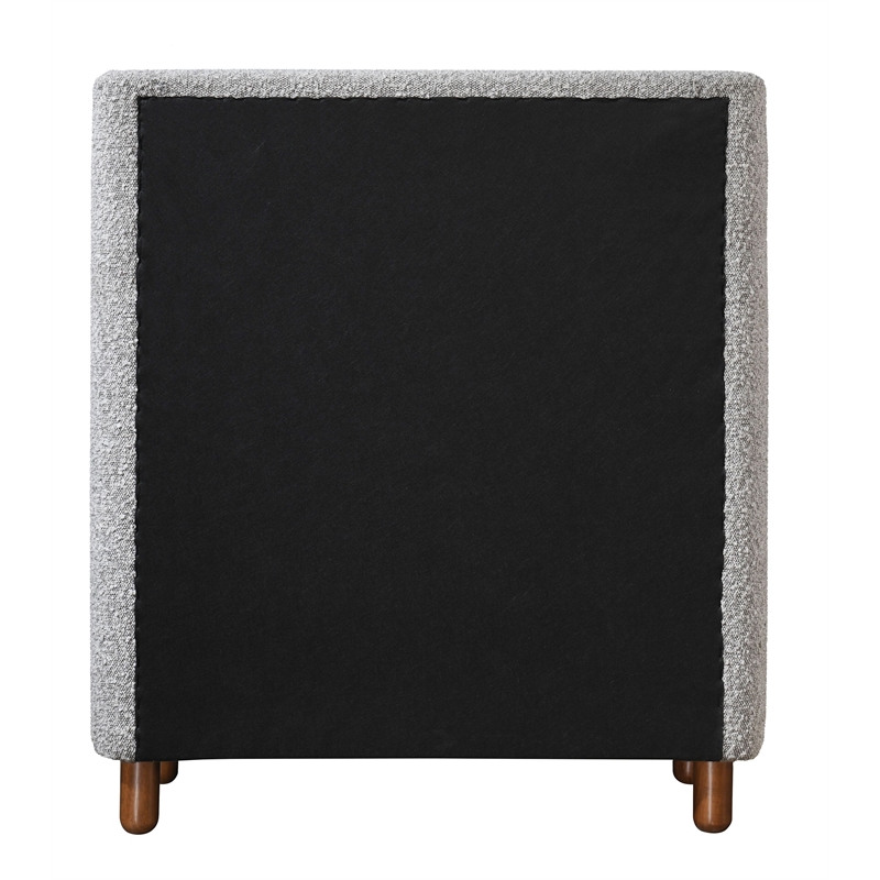 Bowery Hill Contemporary Boucle Fabric 4-Drawer Chest in Gray