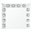 Bowery Hill Square Mirrored Wall Decor with Faux Diamonds and Lights