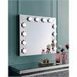 Bowery Hill Square Mirrored Wall Decor with Faux Diamonds and Lights
