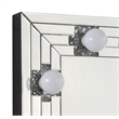 Bowery Hill Square Mirrored Wall Decor with Faux Diamonds and Lights