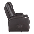 Bowery Hill Leather Upholstered Power Lift Recliner in Brown