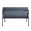 Bowery Hill Gray Velvet Loveseat with Metal Frame and Industrial Style