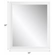 Bowery Hill Rectangle Wooden Frame Mirror in White High Gloss