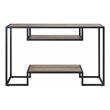 Bowery Hill Wooden Console Table in Rustic Oak and Black Finish