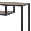 Bowery Hill Wooden Console Table in Rustic Oak and Black Finish