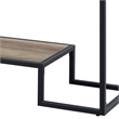 Bowery Hill Wooden Console Table in Rustic Oak and Black Finish