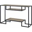 Bowery Hill Wooden Console Table in Rustic Oak and Black Finish