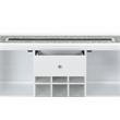 Bowery Hill Wooden Storage Server in Gray and White High Gloss