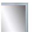 Bowery Hill Rectangle Wooden Frame Mirror in Gray High Gloss