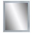 Bowery Hill Rectangle Wooden Frame Mirror in Gray High Gloss