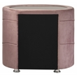 Bowery Hill 2-Drawer Velvet Upholstered Nightstand with Mirror Top in Pink