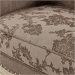 Bowery Hill Ragenardus Chair in Gray Fabric with Antique White Finish