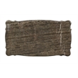Bowery Hill Marble and Walnut Coffee Table with Decorative Carvings