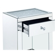 Bowery Hill 1-Drawer Accent Table with Faux Diamonds and Mirror Finish