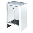 Bowery Hill 1-Drawer Accent Table with Faux Diamonds and Mirror Finish