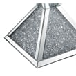 Bowery Hill Square End Table with Faux Diamonds and Mirror Finish